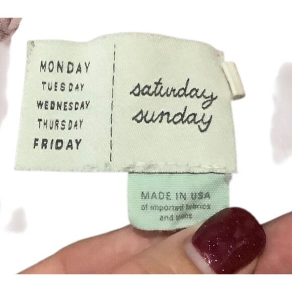 Anthro Saturday Sunday Mauve Linen Blend Jogger Pants Elastic Waist Women XS - Picture 4 of 9